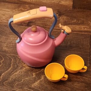 Pink and Yellow Toy Tea Set